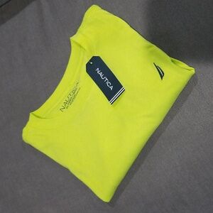 Nautica Kids Shirt Size XL 18/20 Neon Green